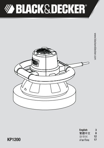 BlackandDecker Meule A Polir- Kp1200 - Type 1 - Instruction Manual (Asie)