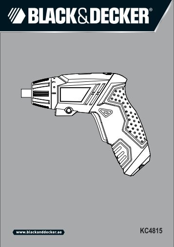 BlackandDecker Tournevis S/f- Kc4815 - Type 1 - Instruction Manual (Anglaise - Arabe)