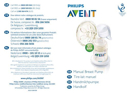 Philips Avent Manual breast pump - User manual - FRA