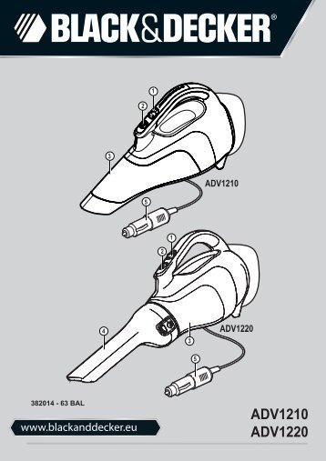 BlackandDecker Aspirateur Auto- Adv1220 - Type H1 - Instruction Manual (Balkans)