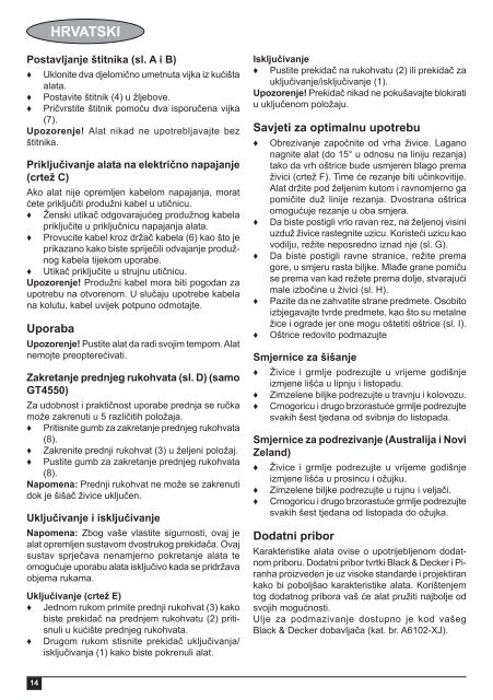 BlackandDecker Taille Haies- Gt4550 - Type 1 - Instruction Manual (Balkans)