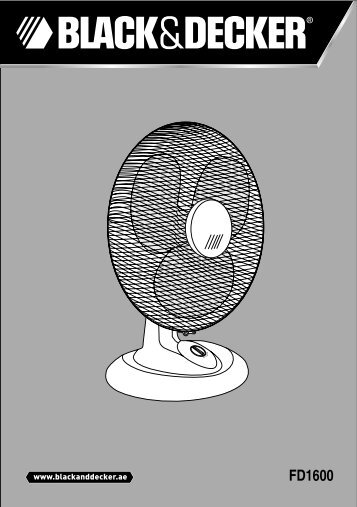 BlackandDecker Ventilateur De Bureau- Fd1600 - Type 1 + 2 - Instruction Manual (FranÃ§ais)