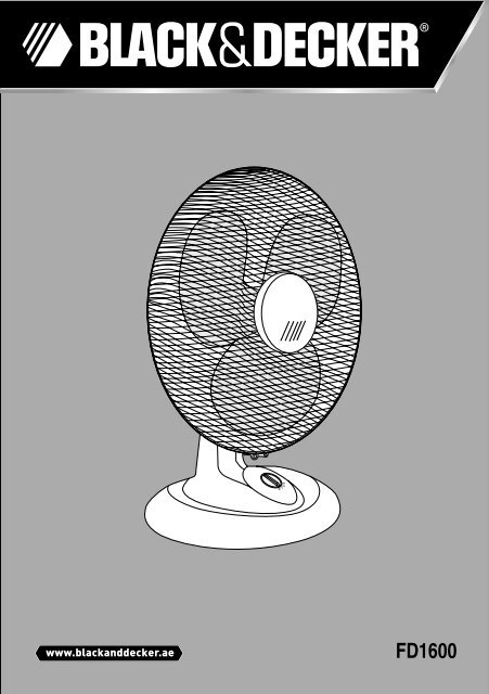 BlackandDecker Ventilateur De Bureau- Fd1600 - Type 1 + 2 - Instruction Manual (Fran&ccedil;ais)