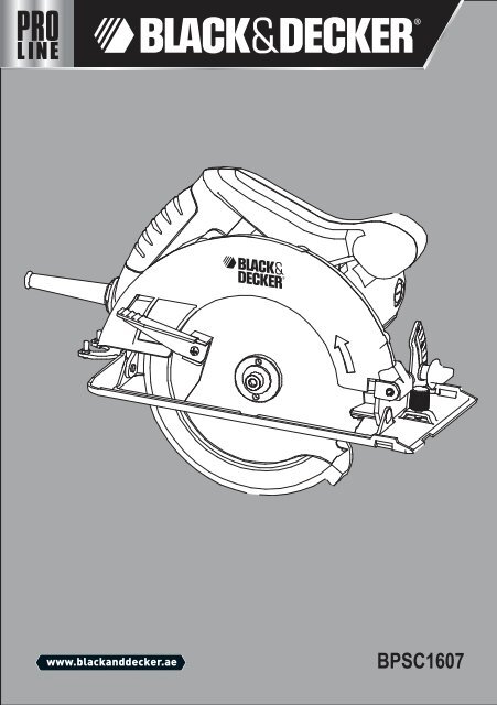 BlackandDecker Scie Circulaire- Bpsc1607 - Type 1 - Instruction Manual (Anglaise - Arabe)