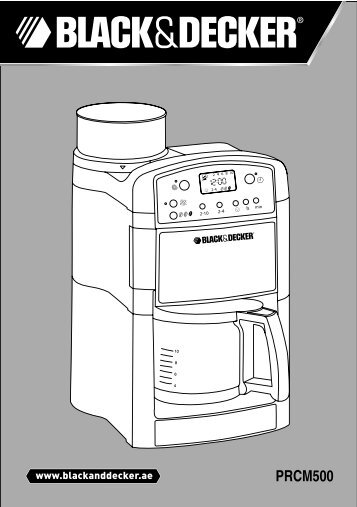 BlackandDecker Cafetiere- Prcm500 - Type 1 - Instruction Manual (FranÃ§ais)