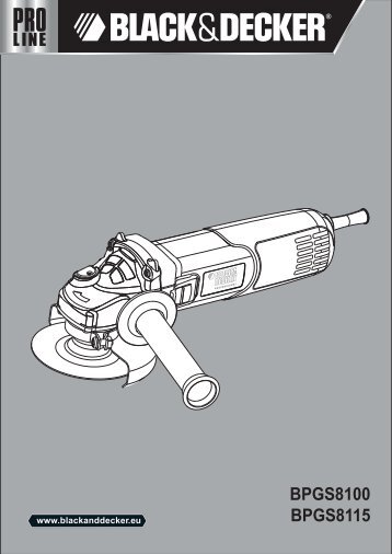 BlackandDecker Meuleuse Petit DiamÃ¨tre- Bpgs8115 - Type 1 - Instruction Manual (Russie)