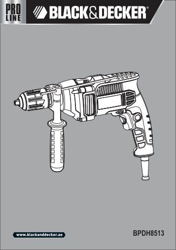 BlackandDecker Marteau Perforateur- Bpdh8513 - Type 1 - Instruction Manual (Anglaise - Arabe)