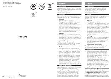 Philips Precision trimmer Precision trimmer - Important Information Manual - SWE