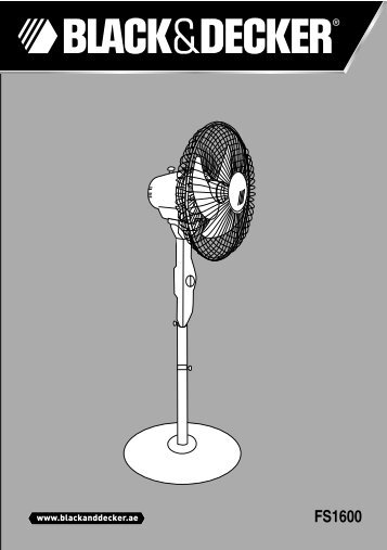 BlackandDecker Ventilateur Sur Support- Fs1600 - Type 1 - 2 - Instruction Manual (Anglaise - Arabe)