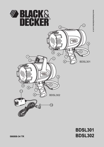 BlackandDecker Lampe Spot- Bdsl301 - Type 1 - Instruction Manual (Turque)