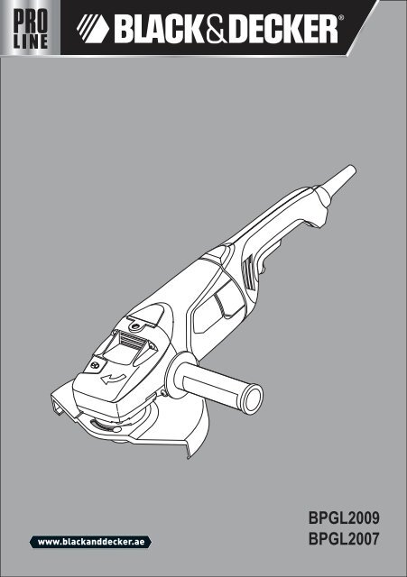 BlackandDecker Meuleuse- Bpgl2009 - Type 1 - Instruction Manual (Anglaise - Arabe)