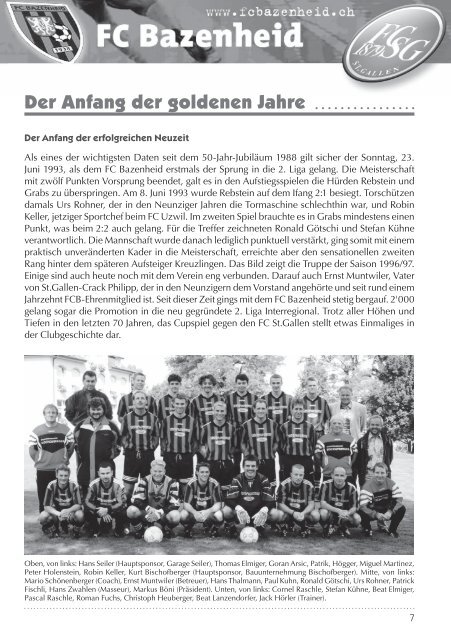 FC Bazenheid – FC St.Gallen
