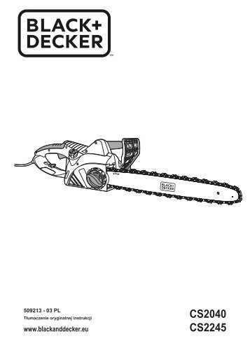 BlackandDecker Tronconneuse- Cs2040 - Type 1 - Instruction Manual (Pologne)