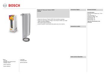Bosch Porte dosette Tassimo Bosch TCZ7000 pour Tassimo Caddy - fiche produit