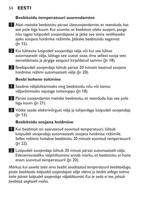 philips avent bottle warmer settings