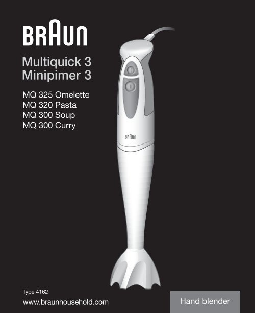 Braun Mixeur Braun MQ300 SOUP - notice