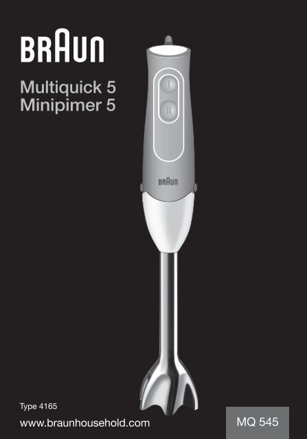 Braun Mixeur Braun MQ545 APERITIF - notice
