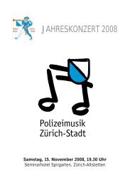 JAHRESKONZERT 2008 - Polizeimusik Zürich-Stadt
