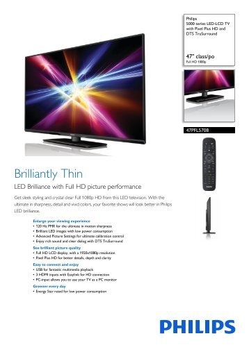 Philips 5000 series LED-LCD TV - Leaflet - AEN