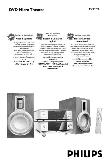 Philips DVD Micro Theater - User manual - FRA