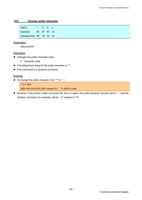 Brother PJ-723 - Manuel des mod&egrave;les P-touch/ R&eacute;f&eacute;rence des commandes