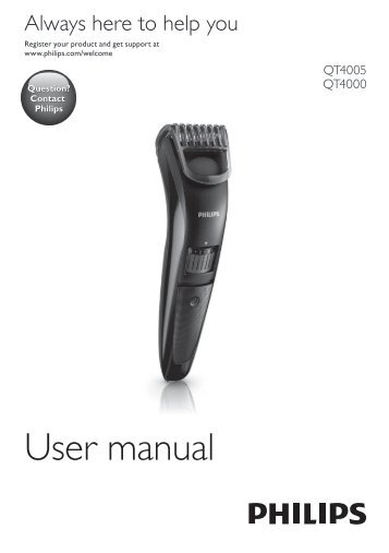 Philips Norelco Beardtrimmer 3100 Beard trimmer, Series 3000 - User manual - KOR