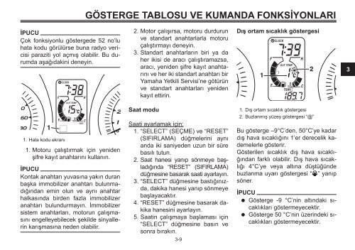 Yamaha XMAX400 - 2015 - Manuale d'Istruzioni T&uuml;rk&ccedil;e