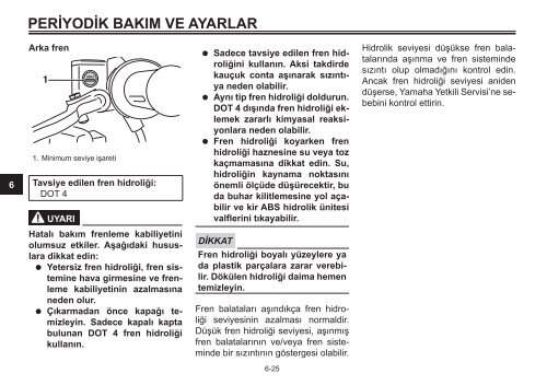 Yamaha XMAX400 - 2015 - Manuale d'Istruzioni T&uuml;rk&ccedil;e