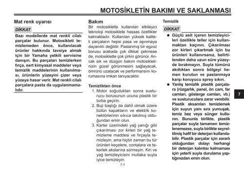 Yamaha XMAX400 - 2015 - Manuale d'Istruzioni T&uuml;rk&ccedil;e