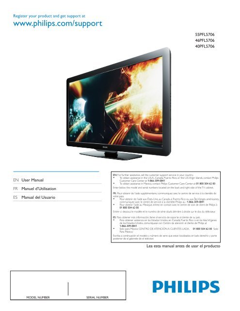 Philips LCD TV - User manual - AEN