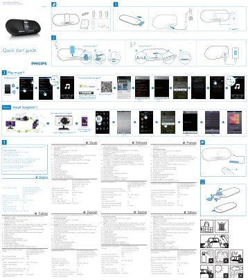 Philips docking speaker with BluetoothÂ® - Quick start guide - DEU