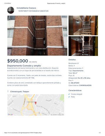 Departamento en Chimalcoyotl, Tlalpan ID- EB-AF5451 