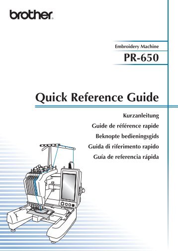 Brother PR-650 - Guide de rÃ©fÃ©rence rapide