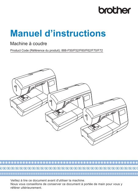 Brother Innov-is NV1800Q - Manuel d'instructions