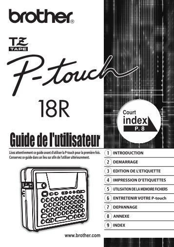 Brother PT-18R - Guide utilisateur