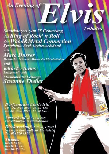 Programmheft - AN EVENING OF ELVIS TRIBUTES