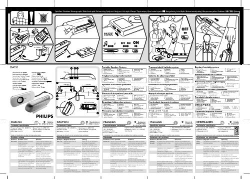 Philips Portable Speaker System - User manual - ENG