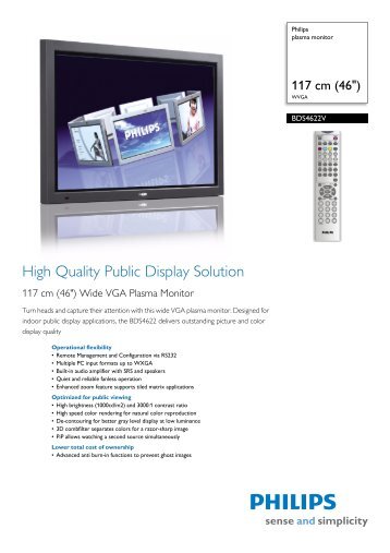 Philips plasma monitor - Leaflet - AEN