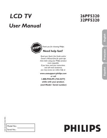 Philips Flat TV - User manual - CFR