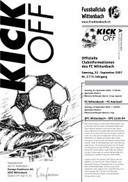 KICK OFF - FC Wittenbach