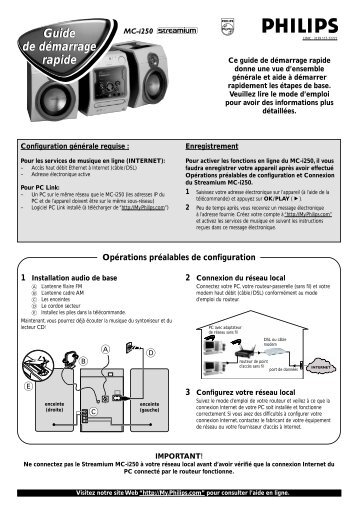 Philips Streamium Micro Audio System - Quick start guide - FRA