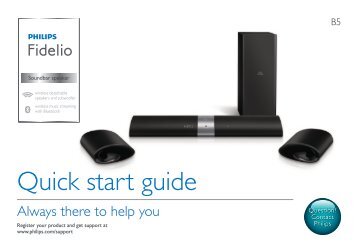 Philips Fidelio Soundbar speaker - Quick start guide - AEN