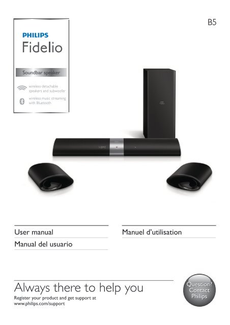 Philips Fidelio Soundbar speaker - User manual - LSP