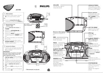 Philips CD Soundmachine - Quick start guide - FRA