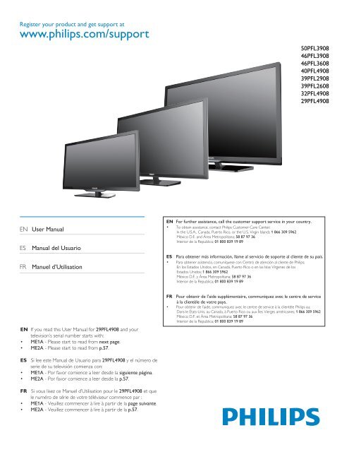 Philips 4000 series LED-LCD TV - User manual - ESP