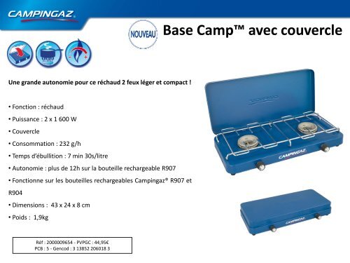 Campingaz Plaque gaz Campingaz RECHAUD DEUX FEUX - fiche produit