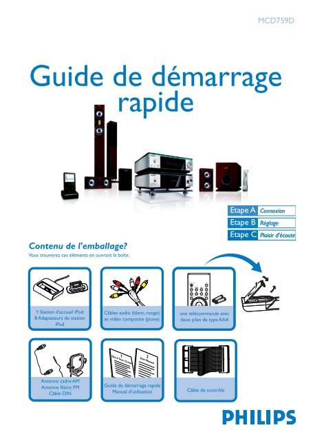 Philips DVD Micro Theater - Quick start guide - FRA