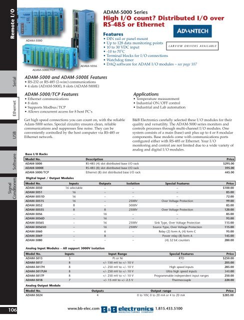 BB ELECTRONICS CATALOG (2010)