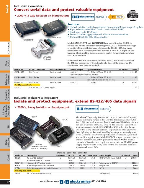 BB ELECTRONICS CATALOG (2010)