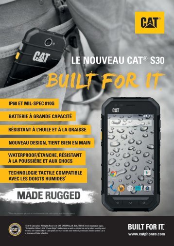 Caterpillar Smartphone Caterpillar Cat S30 Double Sim - fiche produit